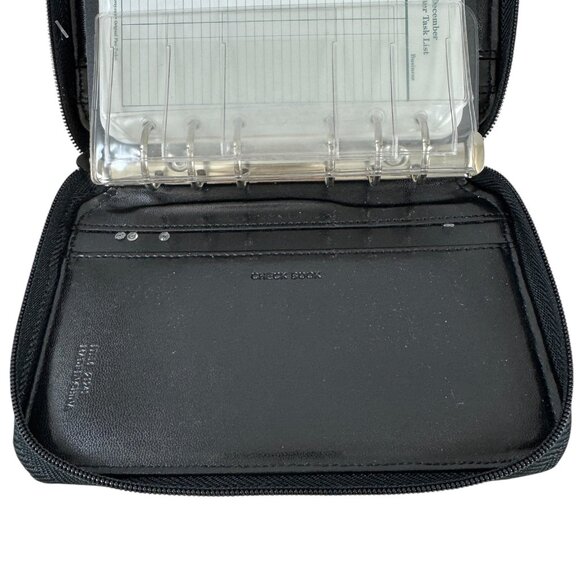 Franklin Quest Pocket Planner 6 Ring Black Leather Binder Organizer and Inserts - Picture 9 of 11